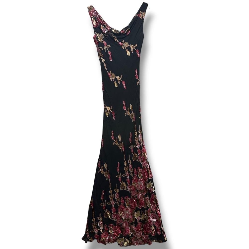 VTG Sue Wong Nocturne Gown Womens 10 Silk Blend Intricate Floral Beads & Sequins - Picture 2 of 14